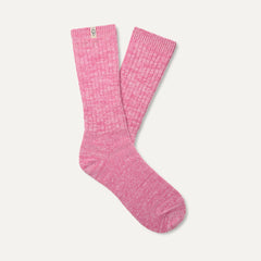Women's Rib Knit Slouchy Crew Sock - WOODVIOLET