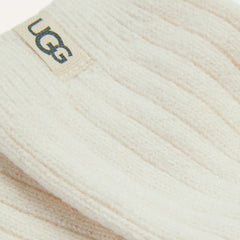 Women's Rib Knit Slouchy Crew Sock - WHITE