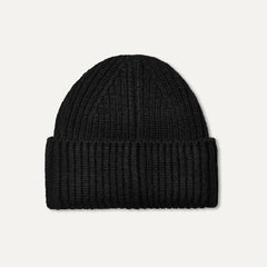 Women's Chunky Crafted Rib Beanie - BLACK