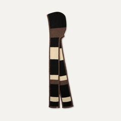 Women's Colorblock Hooded Scarf - BLACK MULTI