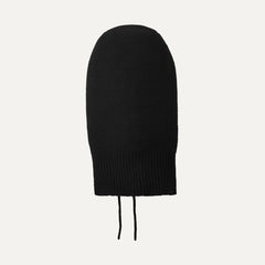 Women's Knit Drawstring Balaclava - BLACK