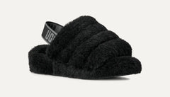 Women's Fluff Yeah Slide - BLACK / DARK SHADOW