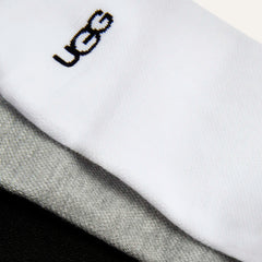 Men's Oliver No Show 3 Pack - WHITE / GREY / BLACK