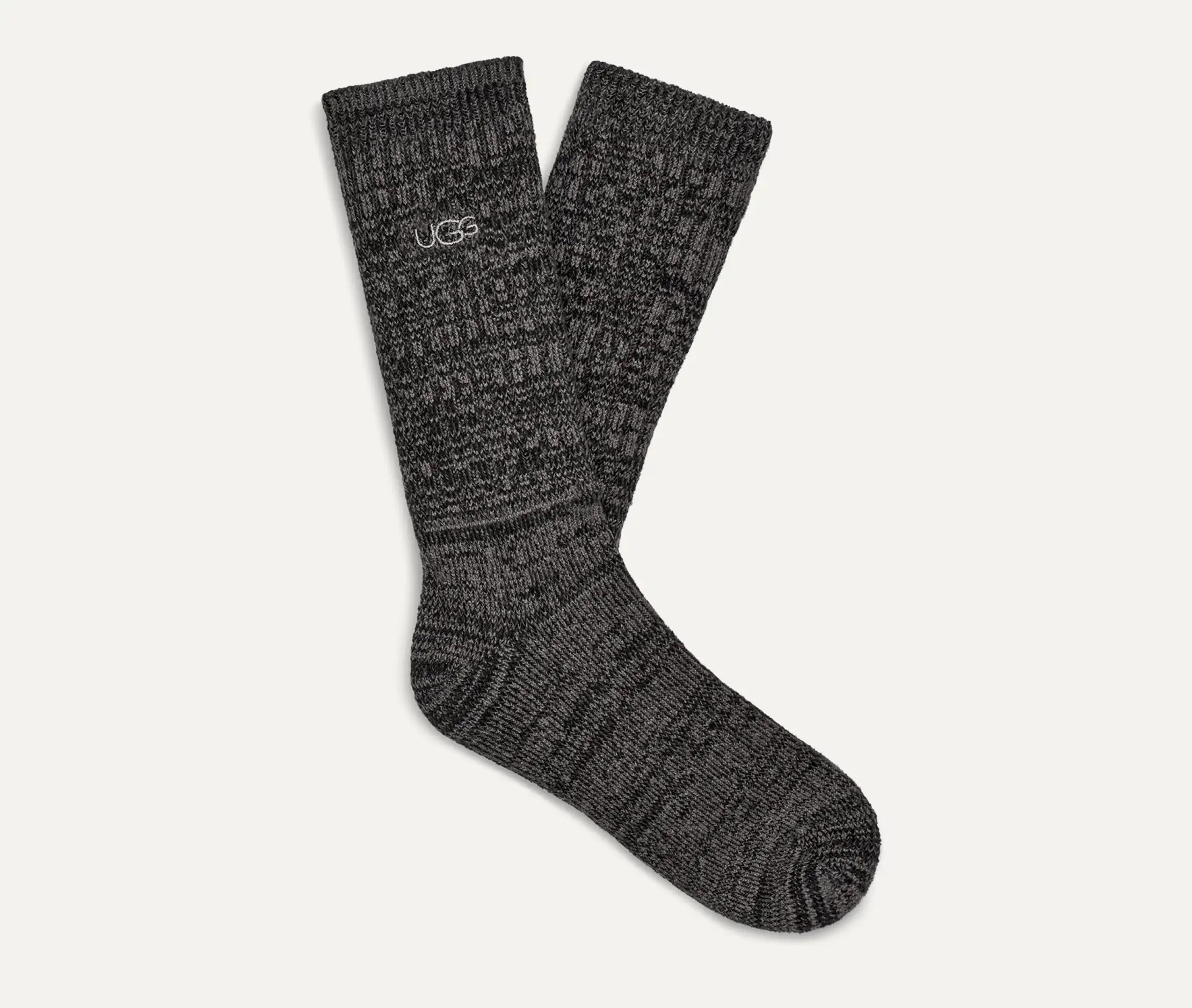 Men's Trey Rib Knit Crew - BLACK