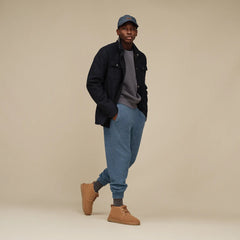 Men's Trey Rib Knit Crew - BLACK