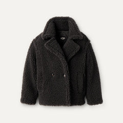 Women's Gertrude Short Teddy Coat - INK