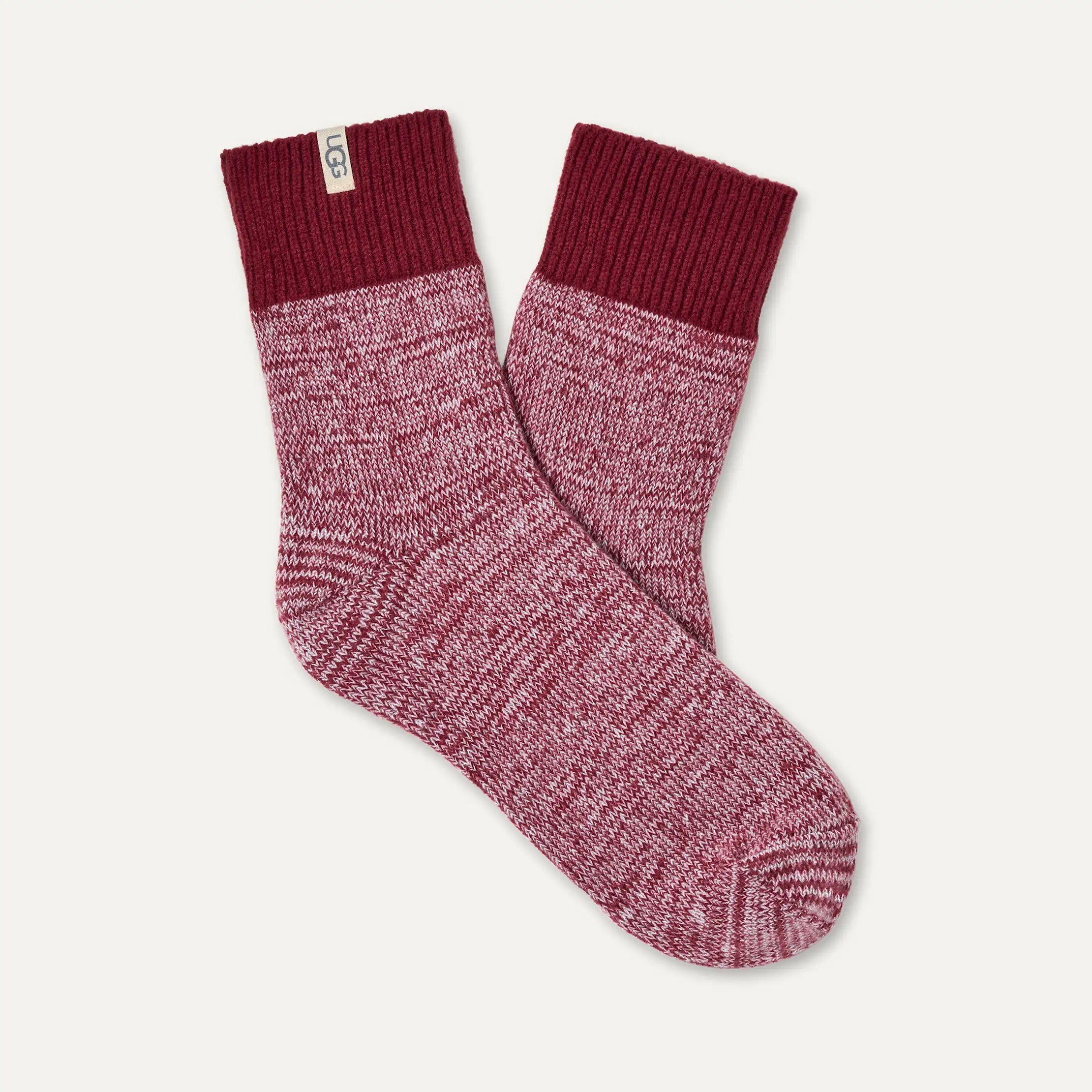 Women's Rib Knit Slouchy Quarter - COFFEE BERRY