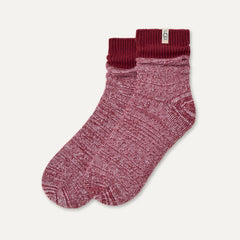 Women's Rib Knit Slouchy Quarter - COFFEE BERRY