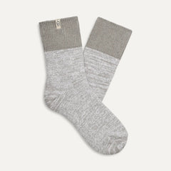 Women's Rib Knit Slouchy Quarter - SEAL