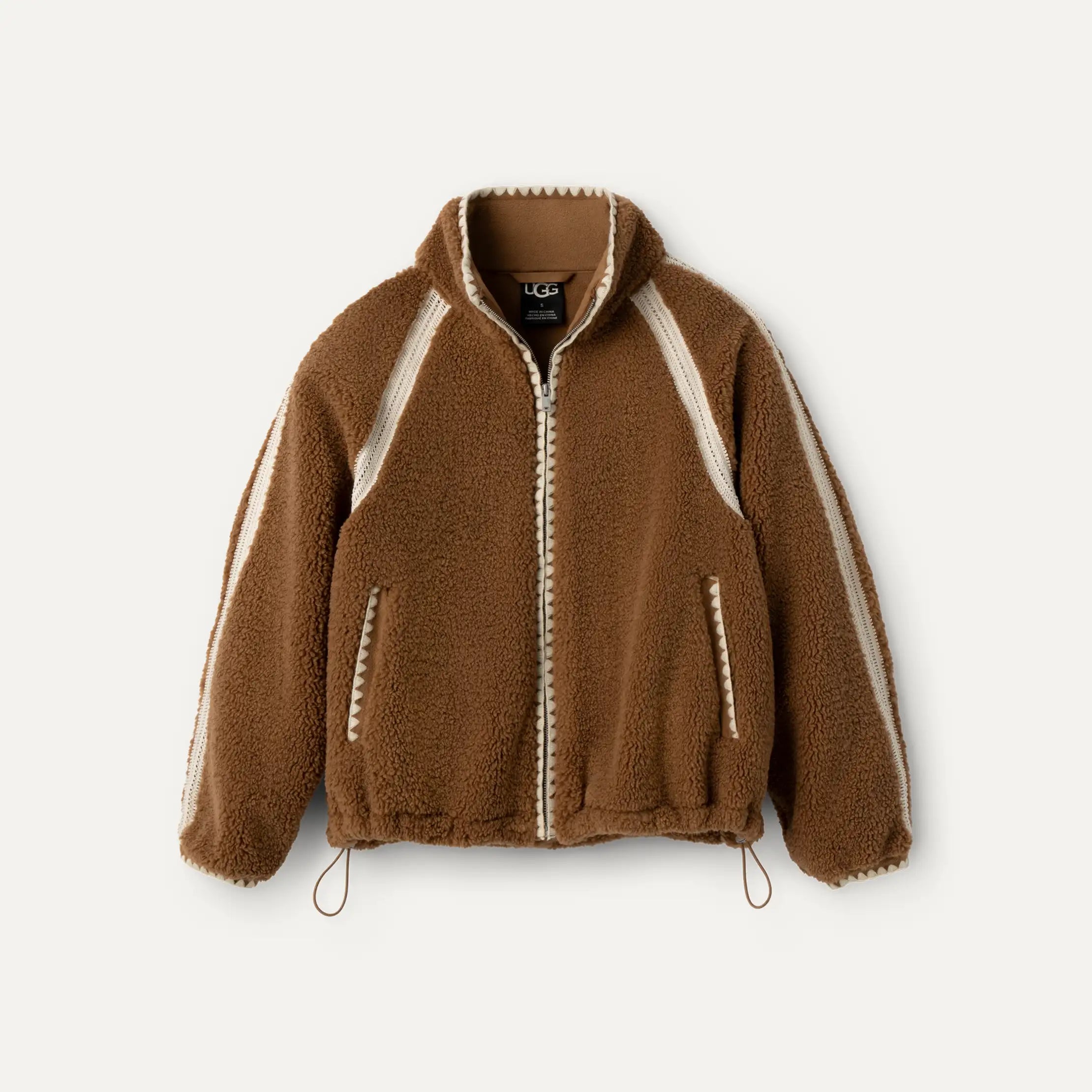 Women's Nikia Crochet UGGfluff Jacket - CHESTNUT