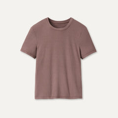 Women's Miriam Baby Tee Rib - ALLSPICE