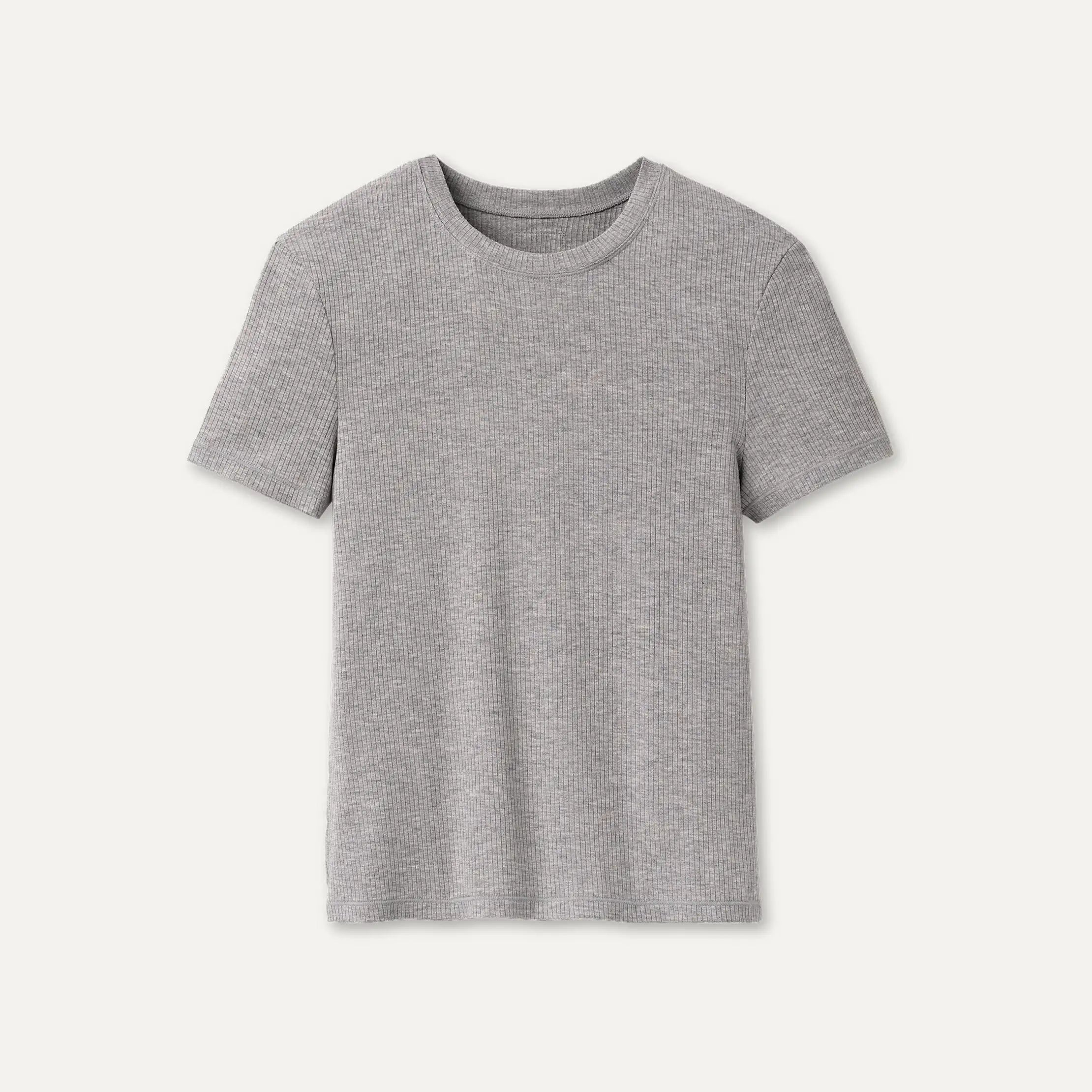 Women's Miriam Baby Tee Rib - GREY HEATHER