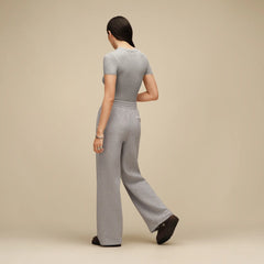 Women's Miriam Baby Tee Rib - GREY HEATHER