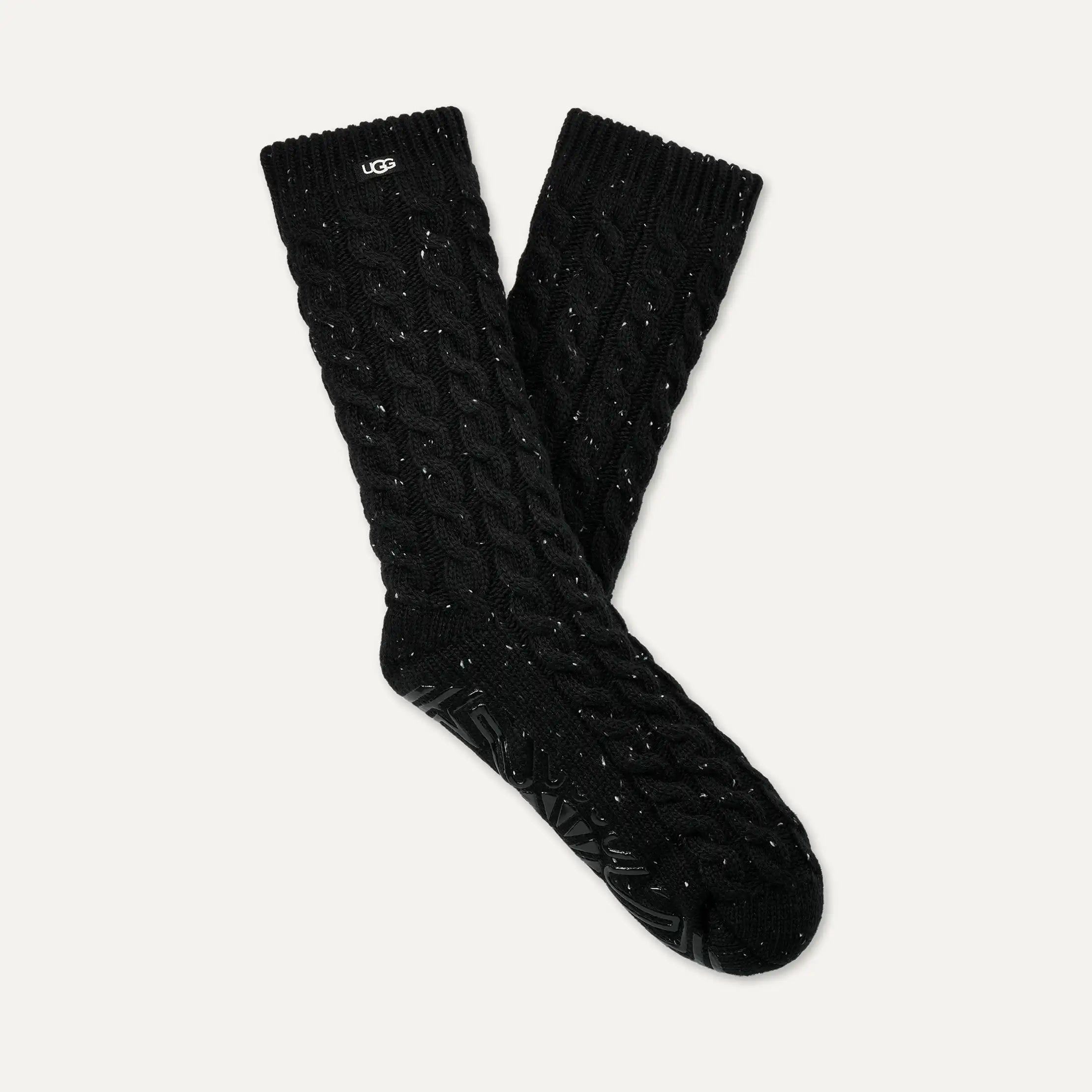 Women's Elowyn Cable Knit Fleece Lined - BLACK CONFETTI