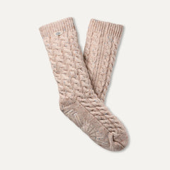 Women's Elowyn Cable Knit Fleece Lined - CREAM CONFETTI