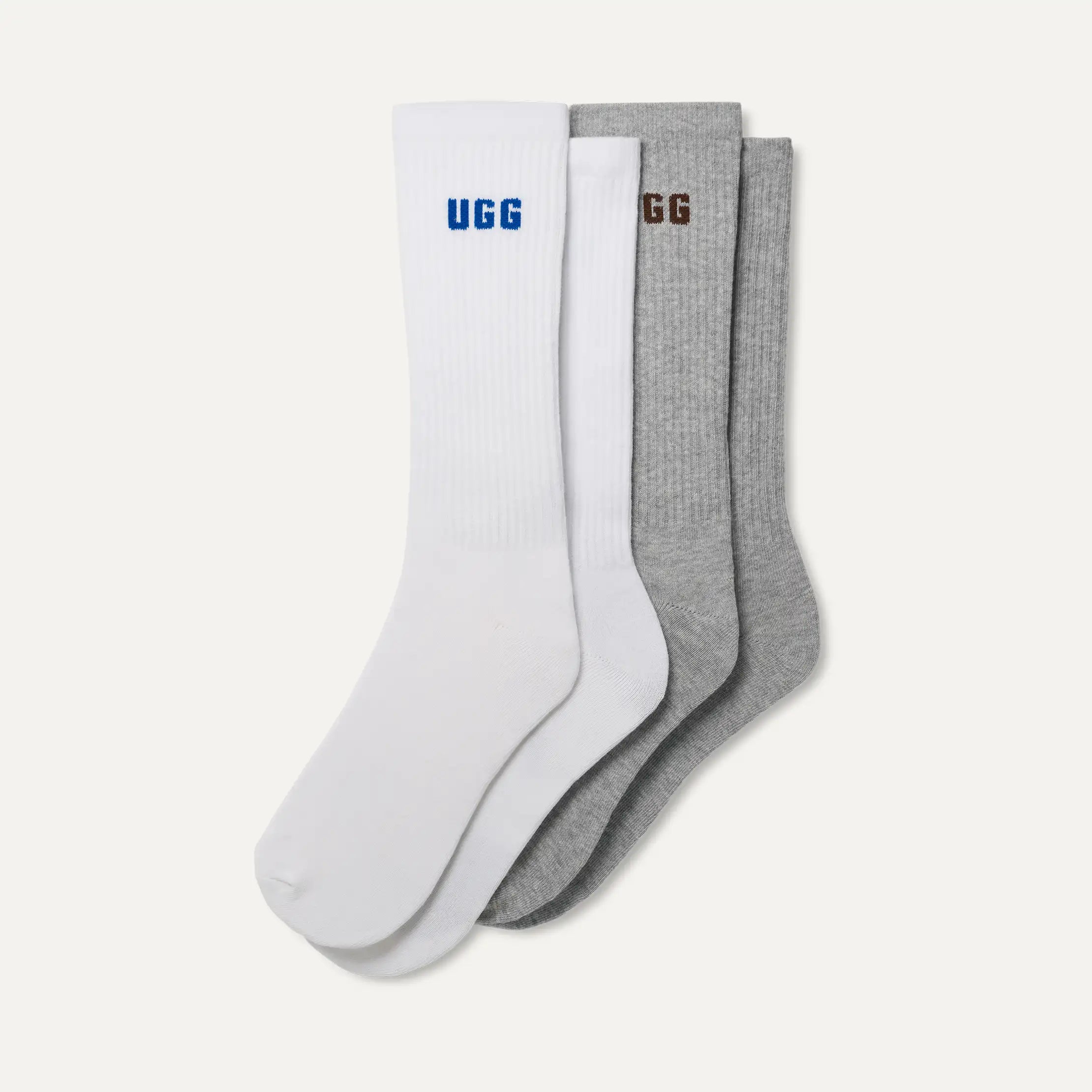 Men's Leander Logo Crew 2 Pack - REGAL BLUE / GREY HEATHER