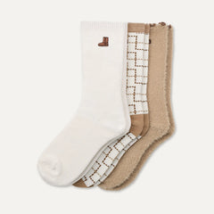 Women's UGG Classic Crew 3 Pack - CLASSIC BOOT / PLAID / SAND