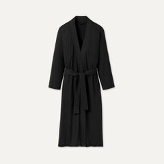 Women's Myra Rib Robe - BLACK