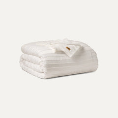 Home Devon Comforter Set Twin/TXL - BRIGHT WHITE TEXTURE STRIPE