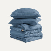 Home Devon Texture Comf Set King - TAHOE BLUE