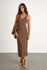 Marvelous Match Ivory Knit Two-Piece Midi Dress & Sweater Set