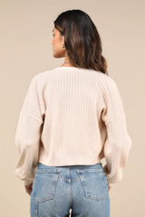 Cutest Duet Olive Green Knit Cami Top and Cardigan Sweater Set