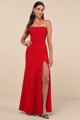 Spellbinding Allure Blue Bustier Strapless Mermaid Maxi Dress