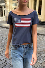 Robyn American Flag Top