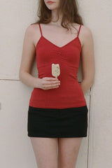 Red With White Polka Dots / XS/S