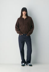 Peyton Zip Hoodie - RICH MOCHA BROWN