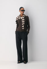 Bare Cashmere Noteworthy Cardigan - RICH MOCHA BROWN