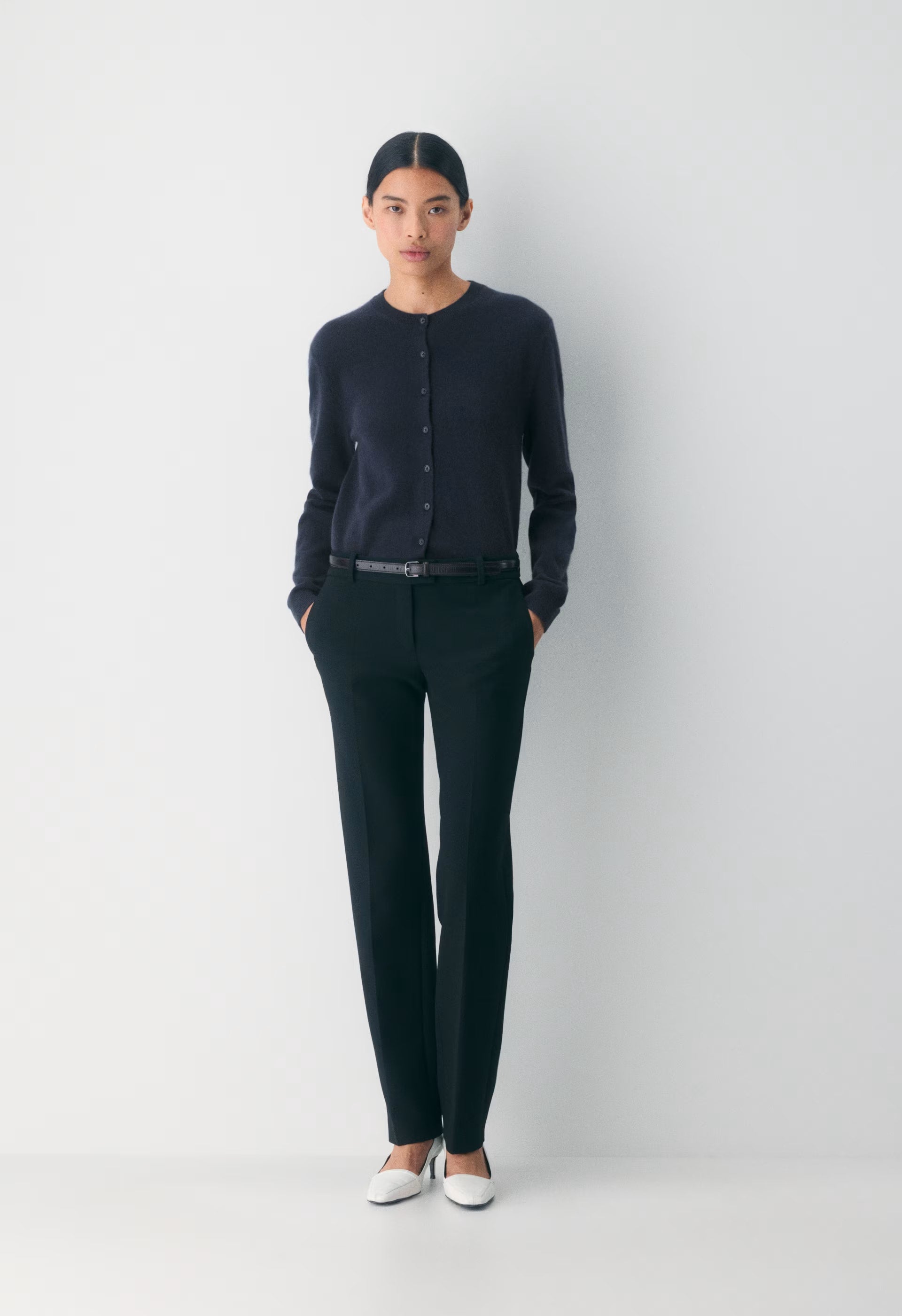 Bare Cashmere Noteworthy Cardigan - DARK NIGHT NAVY