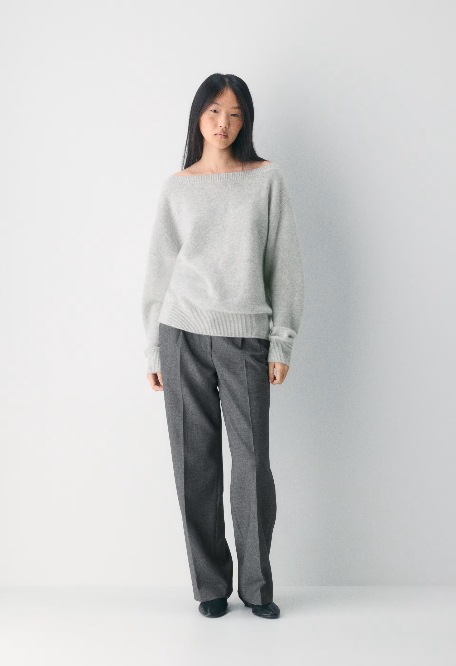 Essential Cashmere Nuance Sweater - HEATHER CHROME