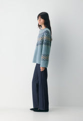 Harlow Sweater - MEDIUM BLUE /MULTI