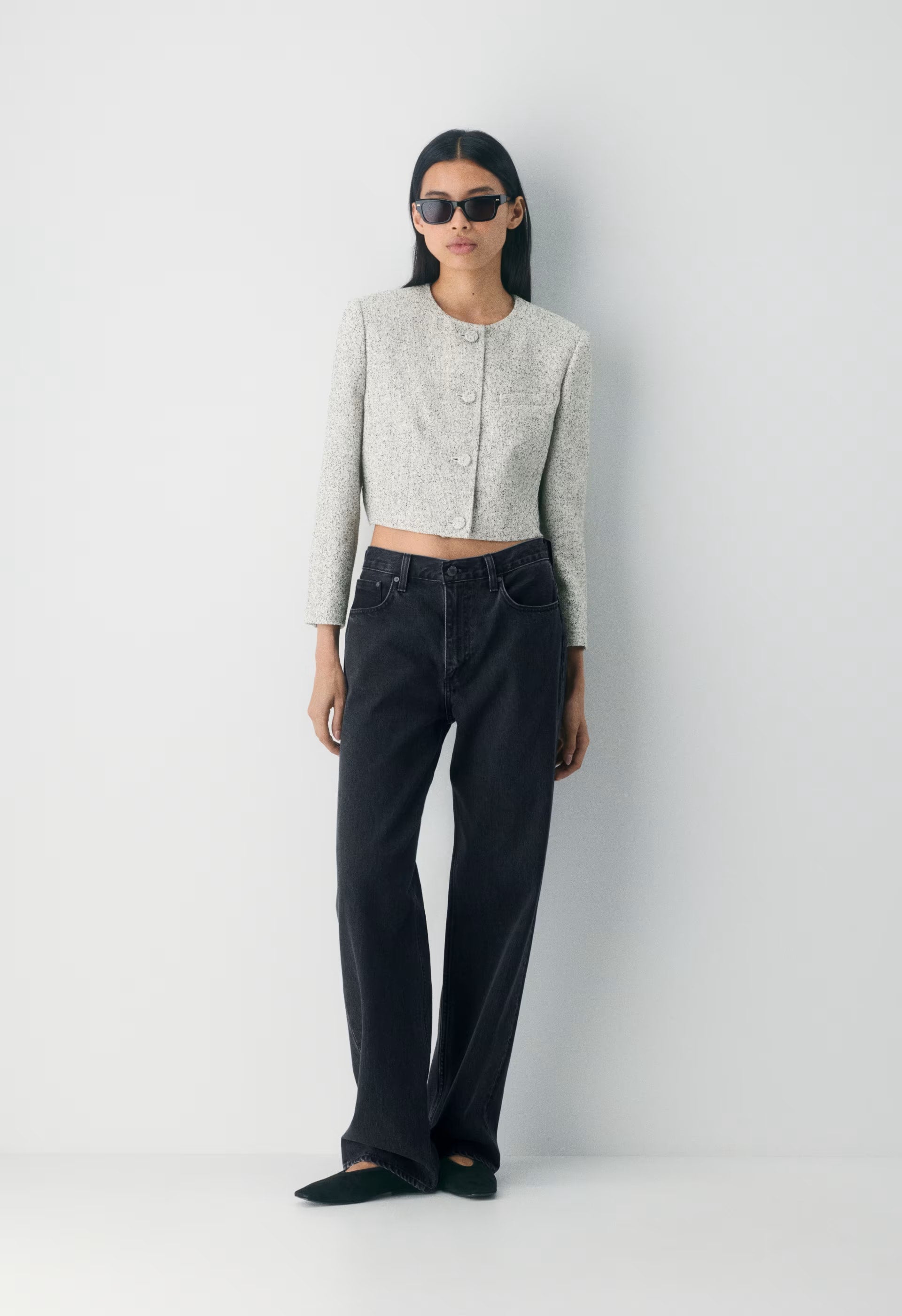 Acquire Jacket - Tweed - ECRU/BLACK