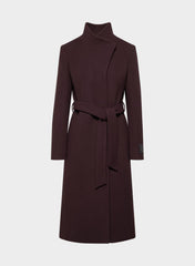 The Connor Long Coat - Soft Wool Cashmere - DARK BURGUNDY