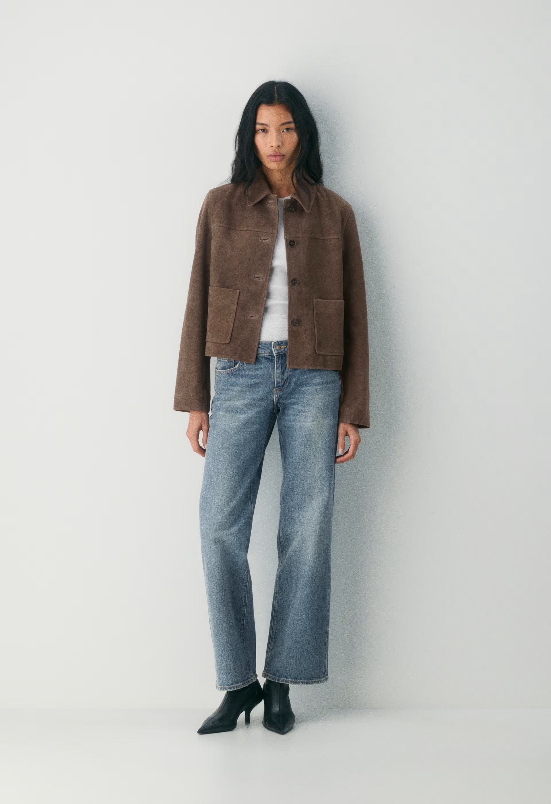 Denim Forum Pam Super Lo-Rise Wide Jean - VINTAGE MEDIUM BLUE