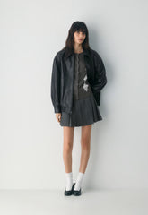 Olive Micro Skirt - HEATHER CHARCOAL