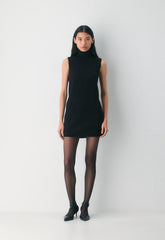 Essential Wool Cashmere Outline Dress - BLACK