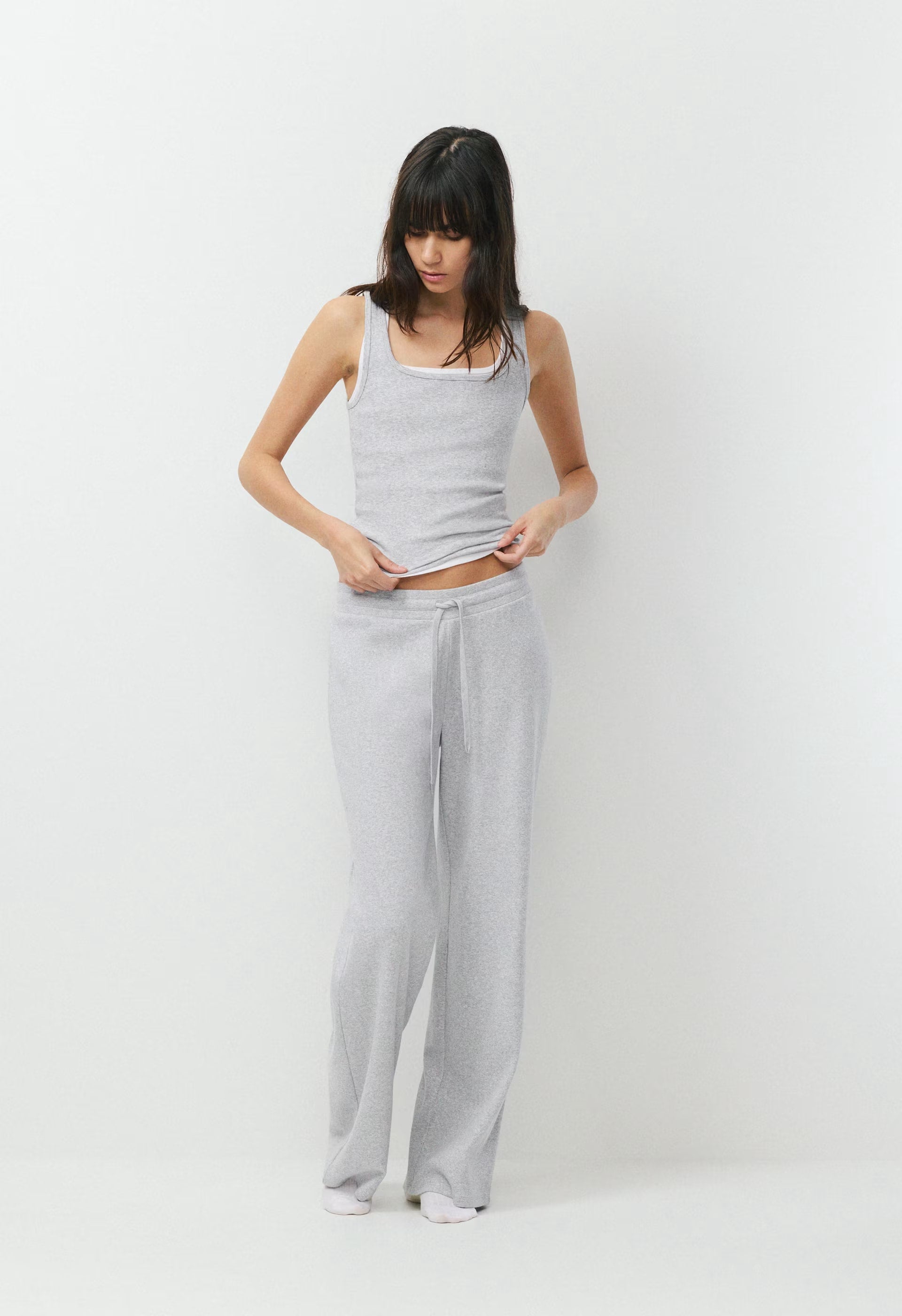 HomeStretch™ Rib Frequency Tank - HEATHER CHROME