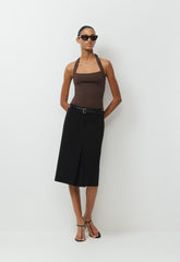 Original Contour Optimum Halter Top - RICH MOCHA BROWN