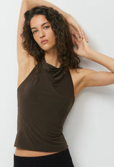 Smooth Matter™ Tower Halter Top - CACAO NIB BROWN