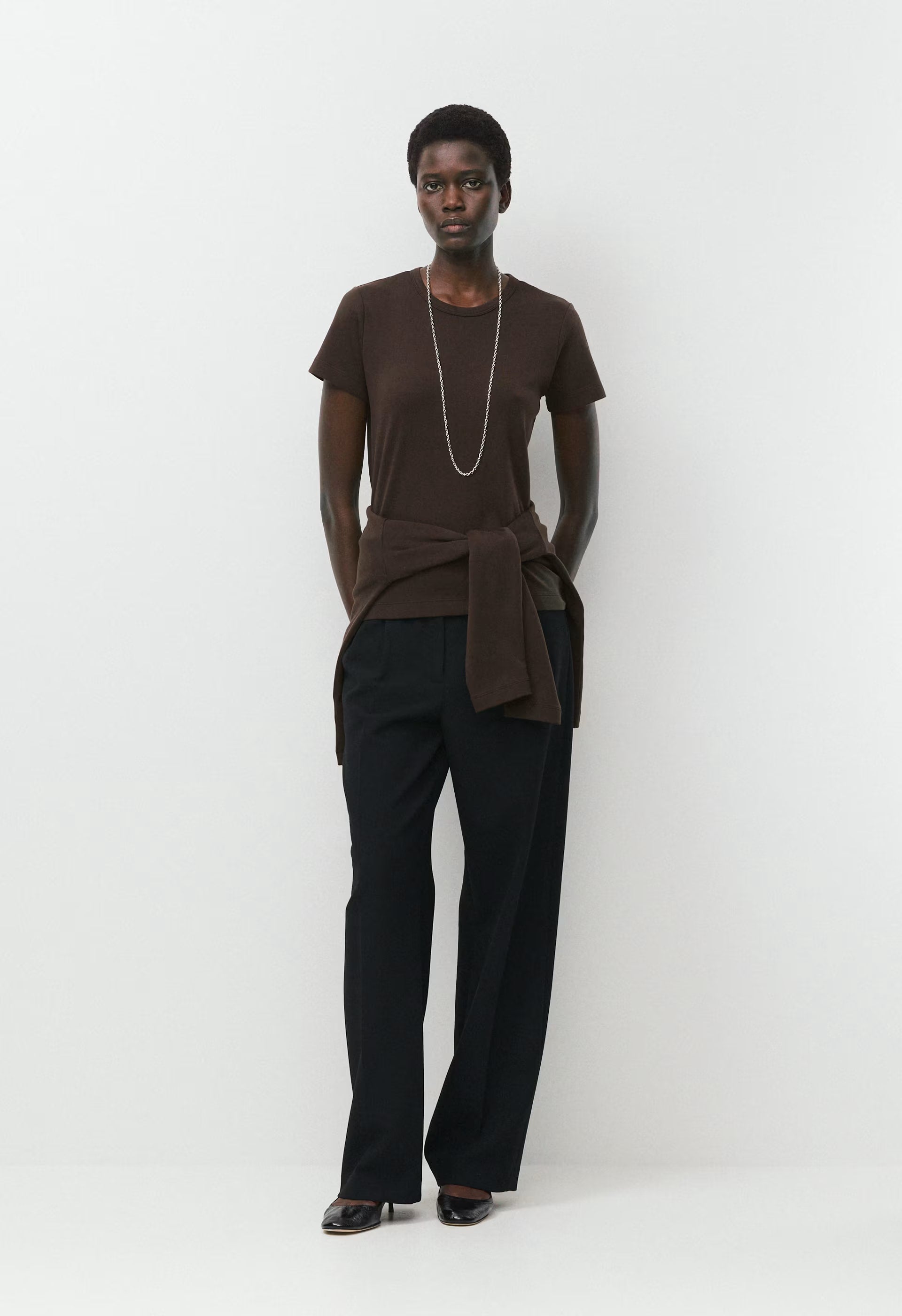 InterLock Cotton Wirth T-Shirt - CACAO NIB BROWN