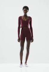 BUTTER Focal Wrap Longsleeve - GALA PLUM
