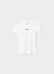 HomeStretch™ Rib Tune T-Shirt - WHITE/BLACK
