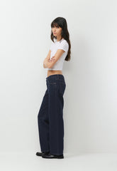 HomeStretch™ Rib Tune Waist T-Shirt - WHITE