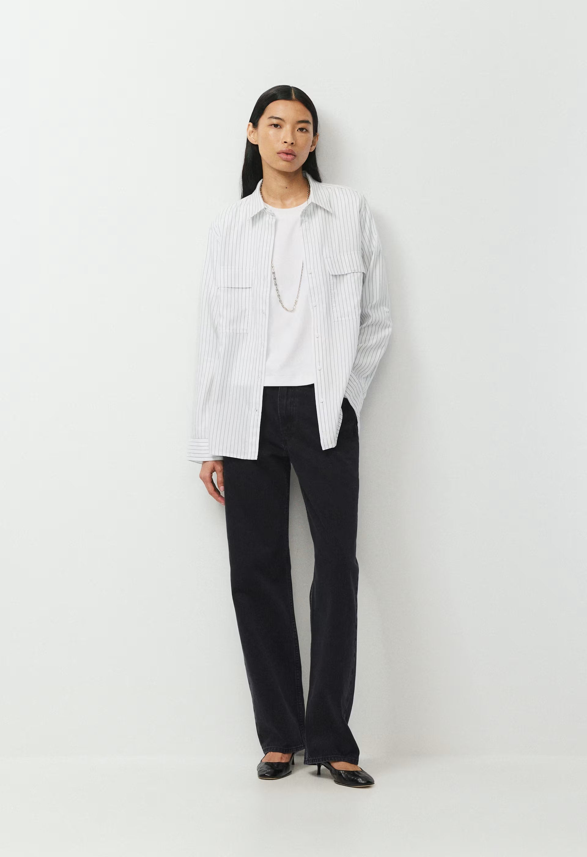Utility Shirt - WHITE / SHADY BLUE