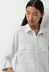 Utility Shirt - WHITE / SHADY BLUE