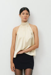 Fallaway Satin Top - SEASIDE CREAM
