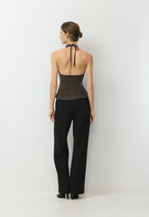 Convention Halter Top - Eversential™ - CACAO NIB BRWN/GREY